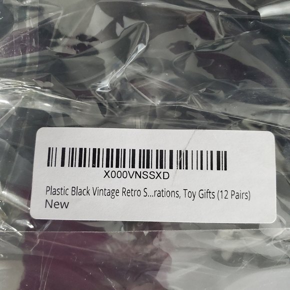 Plastic black toy gift sun glasses set 12 party supply - Picture 7 of 7